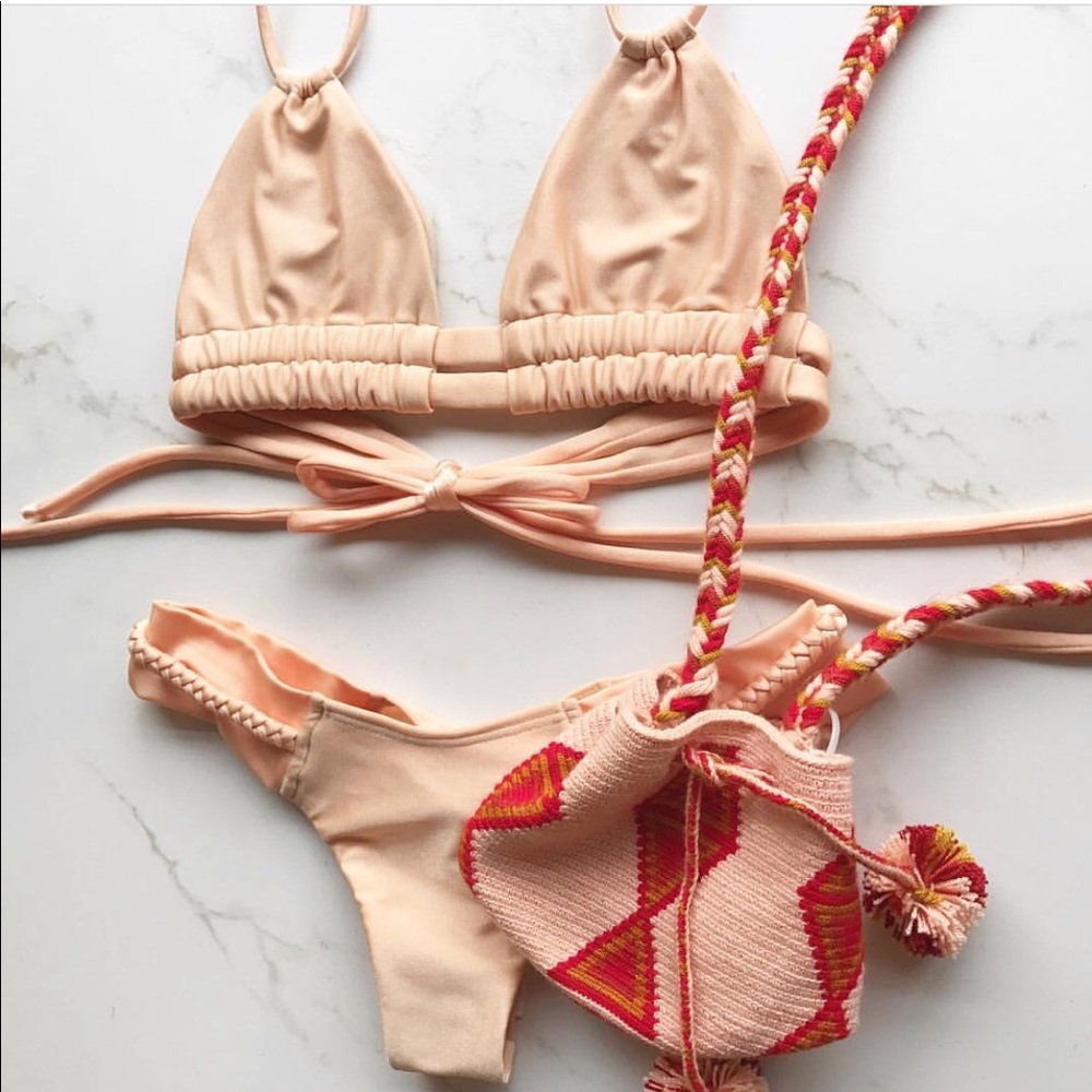 Authentic Montce nude peach bikini set